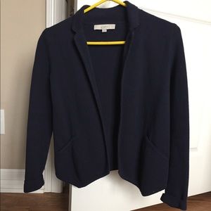 XS LOFT Navy sweater cardigan blazer